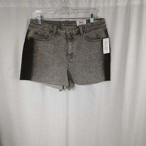 INC Denim  International Concept Core Denim Shorts Gray Black Womens Size 12